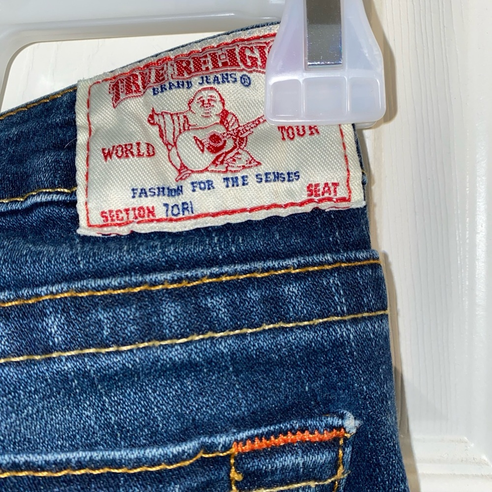 True Religion Blue Straight Leg Jeans - Picture 5 of 5
